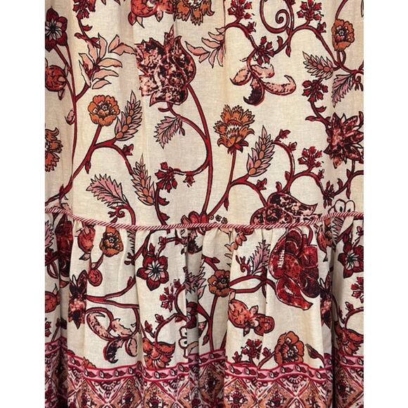 House of Harlow 1960 Linen Floral Full Maxi Skirt Small - Picture 7 of 8